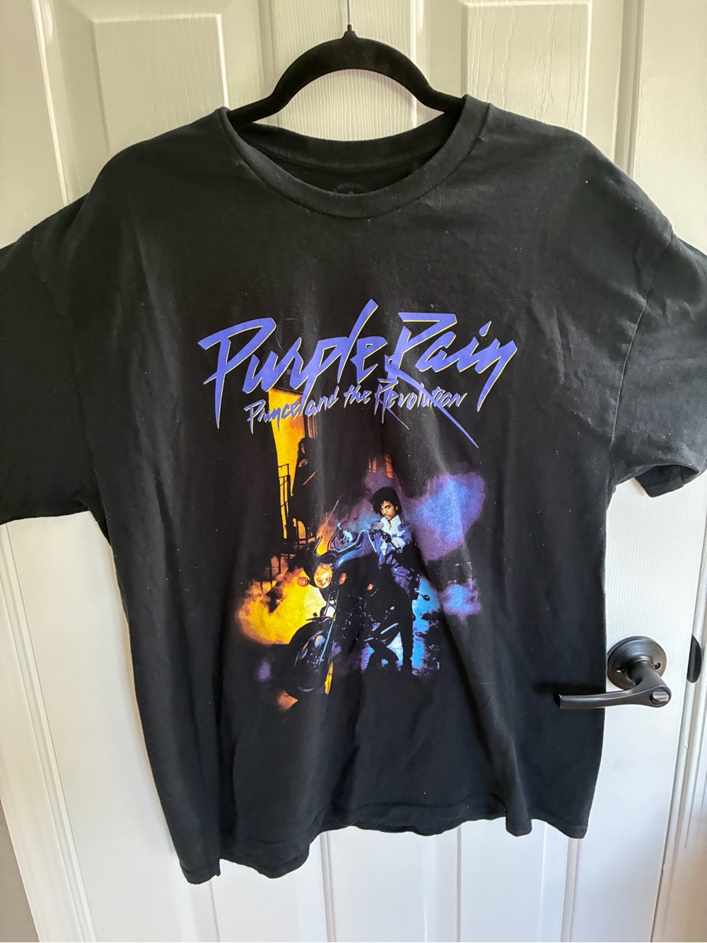 Officially Licensed Purple Rain Graphic Tee - XL Black